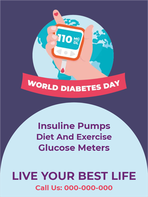 Custom Outdoor Yard Signs Multiple Sizes World Diabetes Day