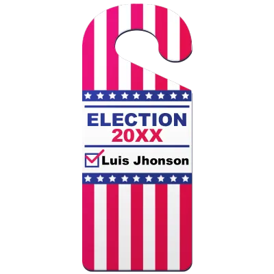 Custom Door Hangers Multiple Sizes for Election