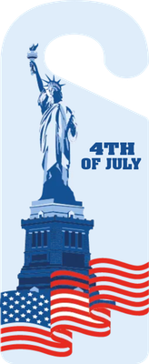 Custom Door Hangers Multiple Sizes for 4th of July