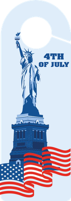 Custom Door Hangers Multiple Sizes for 4th of July
