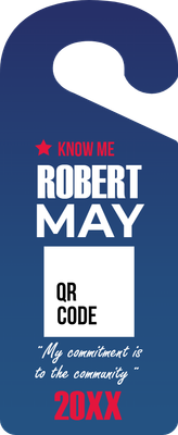 Custom Door Hangers Multiple Sizes for Robert May