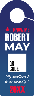 Custom Door Hangers Multiple Sizes for Robert May