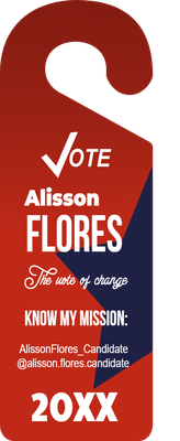Custom Door Hangers Multiple Sizes for Alisson Flores