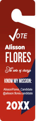 Custom Door Hangers Multiple Sizes for Alisson Flores
