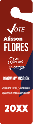 Custom Door Hangers Multiple Sizes for Alisson Flores