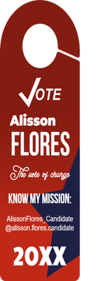 Custom Door Hangers Multiple Sizes for Alisson Flores