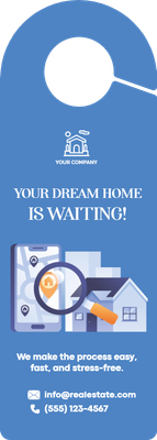 Custom Door Hangers Multiple Sizes for Dream Home