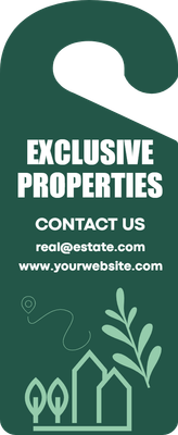 Custom Door Hangers Multiple Sizes for Exclusive Properties