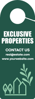 Custom Door Hangers Multiple Sizes for Exclusive Properties
