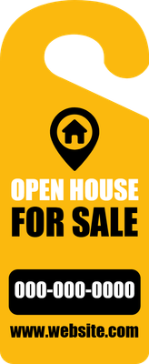Custom Door Hangers Multiple Sizes for Open House