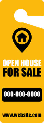 Custom Door Hangers Multiple Sizes for Open House