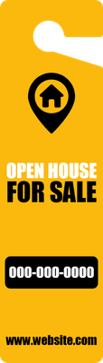 Custom Door Hangers Multiple Sizes for Open House