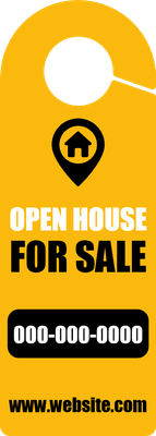 Custom Door Hangers Multiple Sizes for Open House