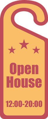 Custom Door Hangers Multiple Sizes for Open House Star