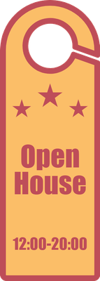 Custom Door Hangers Multiple Sizes for Open House Star