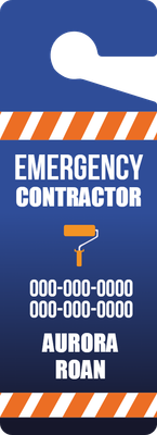 Custom Door Hangers Multiple Sizes for Emergency Contractor