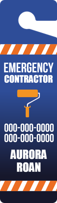 Custom Door Hangers Multiple Sizes for Emergency Contractor