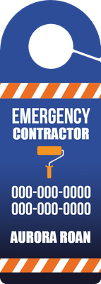 Custom Door Hangers Multiple Sizes for Emergency Contractor