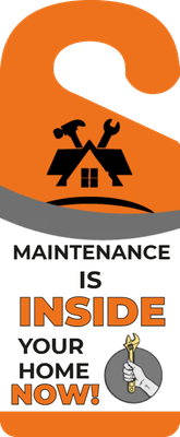 Custom Door Hangers Multiple Sizes for Maintenance