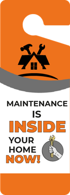 Custom Door Hangers Multiple Sizes for Maintenance