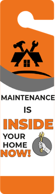 Custom Door Hangers Multiple Sizes for Maintenance