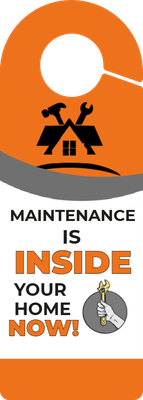 Custom Door Hangers Multiple Sizes for Maintenance