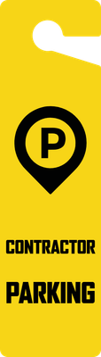 Custom Door Hangers Multiple Sizes for Contractor Parking