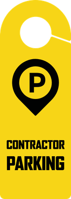 Custom Door Hangers Multiple Sizes for Contractor Parking
