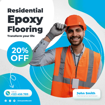 Custom Outdoor Yard Signs Multiple Sizes Residential Epoxy Flooring