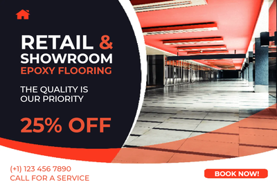 Custom Outdoor Yard Signs Multiple Sizes Retail & Showroom Epoxy Flooring