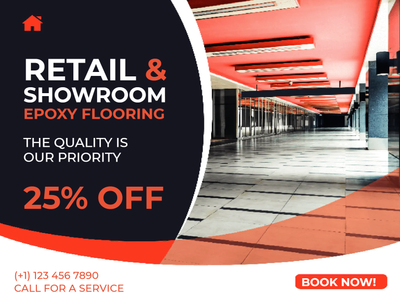 Custom Outdoor Yard Signs Multiple Sizes Retail & Showroom Epoxy Flooring