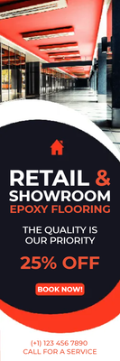 Custom Outdoor Yard Signs Multiple Sizes Retail & Showroom Epoxy Flooring