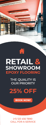 Custom Outdoor Yard Signs Multiple Sizes Retail & Showroom Epoxy Flooring
