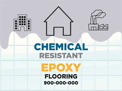 Custom Outdoor Yard Signs Multiple Sizes Chemical Resistant Epoxy Flooring