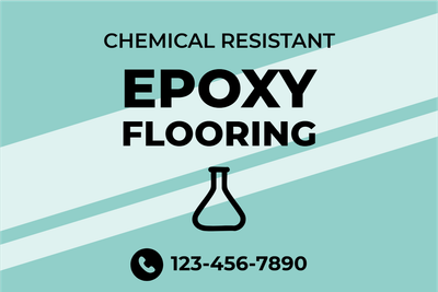 Custom Outdoor Yard Signs Multiple Sizes Chemical Resistant Epoxy Flooring Call