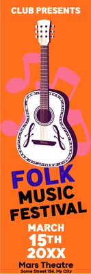 Custom Outdoor Yard Signs Multiple Sizes Folk Music Festival