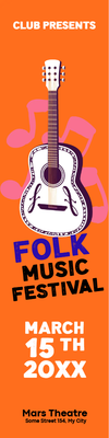 Custom Outdoor Yard Signs Multiple Sizes Folk Music Festival