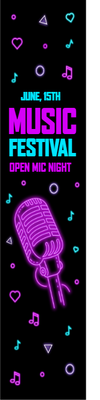 Custom Outdoor Yard Signs Multiple Sizes Music Festival Night