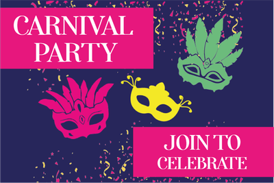Custom Outdoor Yard Signs Multiple Sizes Carnival Party