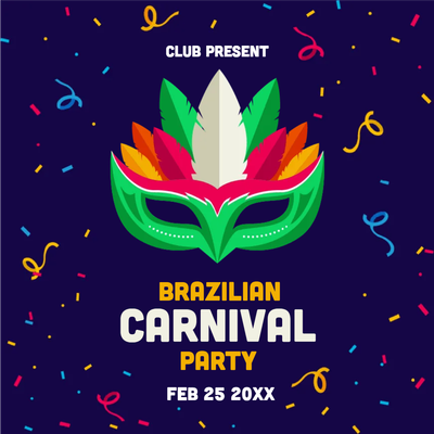 Custom Outdoor Yard Signs Multiple Sizes Brazilian Carnival Party