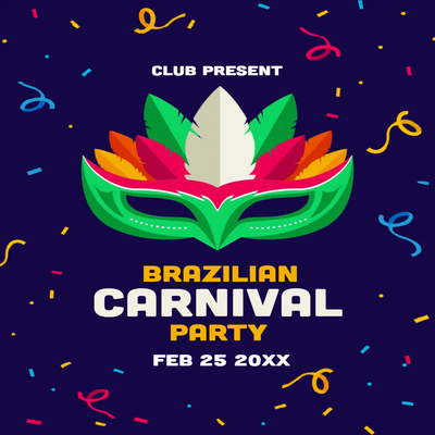Custom Outdoor Yard Signs Multiple Sizes Brazilian Carnival Party