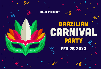 Custom Outdoor Yard Signs Multiple Sizes Brazilian Carnival Party