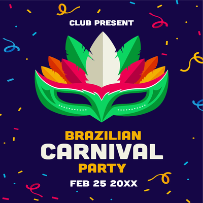Custom Outdoor Yard Signs Multiple Sizes Brazilian Carnival Party