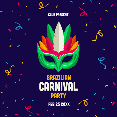 Custom Outdoor Yard Signs Multiple Sizes Brazilian Carnival Party