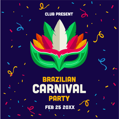 Custom Outdoor Yard Signs Multiple Sizes Brazilian Carnival Party