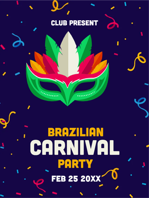 Custom Outdoor Yard Signs Multiple Sizes Brazilian Carnival Party