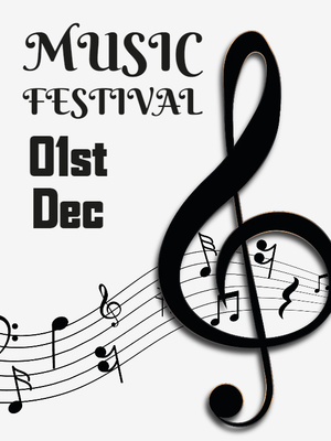Custom Outdoor Yard Signs Multiple Sizes December Music Festival