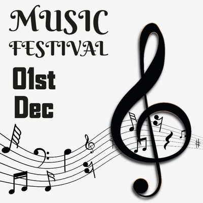 Custom Outdoor Yard Signs Multiple Sizes December Music Festival