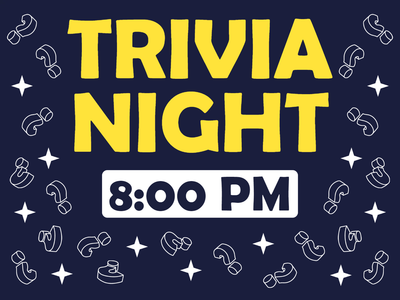 Custom Outdoor Yard Signs Multiple Sizes Trivia Night