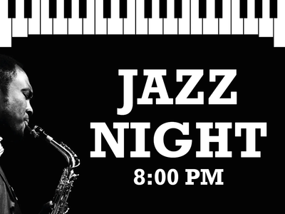 Custom Outdoor Yard Signs Multiple Sizes Jazz Night